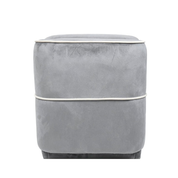 English Elm Modern Velvet Storage Ottoman Bench with Gold Accents for Bedroom or Entryway Grey N719P497054E