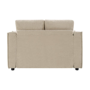English Elm Modern Velvet Chaise Sofa with Hidden Storage Pocket Spring Support and Plush Pillows Brown N719S002440D