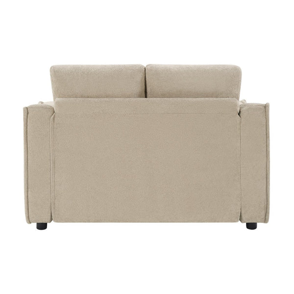 English Elm Modern Velvet Chaise Sofa with Hidden Storage Pocket Spring Support and Plush Pillows Brown N719S002440D