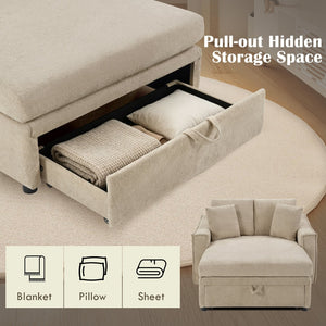 English Elm Modern Velvet Chaise Sofa with Hidden Storage Pocket Spring Support and Plush Pillows Brown N719S002440D