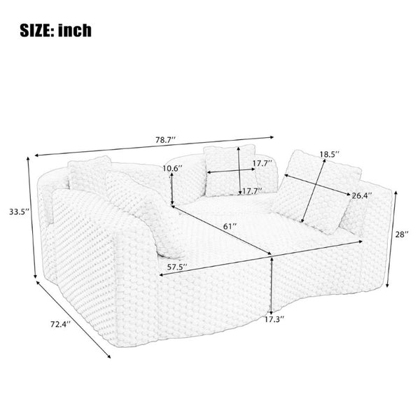English Elm Modular Sectional Sofa Bubble Velvet Upholstered Low Profile Living Room Couch Camel N719S002460D