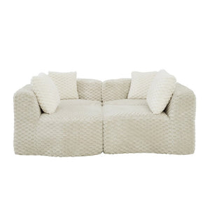 English Elm Modular Sectional Sofa Bubble Velvet Upholstered Low Profile Living Room Couch Grey N719S002460E