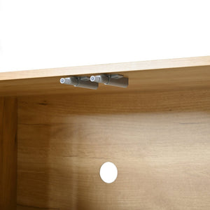 English Elm [video Provided] Retro Wood Grain Media Console with Wavy Doors Fits Tvs up to 75 Inches N721P379534L