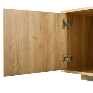 English Elm [video Provided] Retro Wood Grain Media Console with Wavy Doors Fits Tvs up to 75 Inches N721P379534L