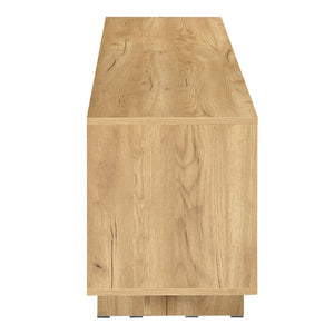 English Elm [video Provided] Retro Wood Grain Media Console with Wavy Doors Fits Tvs up to 75 Inches N721P379534L