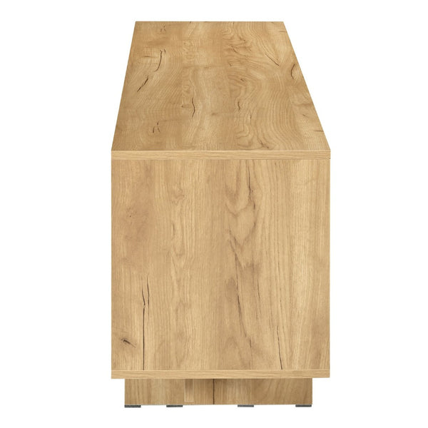 English Elm [video Provided] Retro Wood Grain Media Console with Wavy Doors Fits Tvs up to 75 Inches N721P379534L