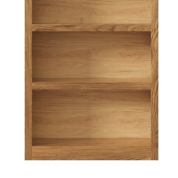English Elm On-Trend Farmhouse Bookcase Set Two Units Fabric Arched Tops Five Tier Open Display Shelving N721P411205D