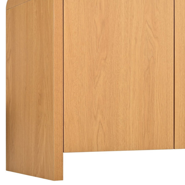English Elm Farmhouse Wood Grain Media Console with Push Open Cabinets Fits Tvs up to 70 Inches Natural N721P473140D