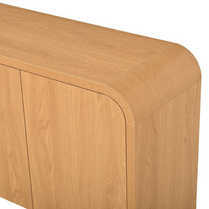 English Elm Farmhouse Wood Grain Media Console with Push Open Cabinets Fits Tvs up to 70 Inches Natural N721P473140D