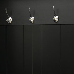 English Elm Stylish Minimalist Hall Tree with Flip Bench Shoe Cabinet and Hanging Hooks Black N721P484458B