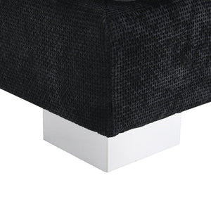 English Elm [new Sku of N723s6037b] Chenille L-shaped Cloud Sectional with Pocket Spring Seating for Modern Living Black N723S7037B