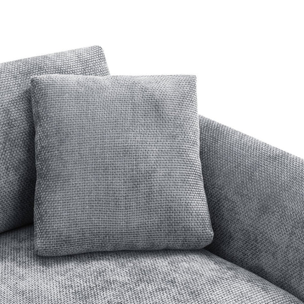 English Elm [new Sku of N723s6037b] Chenille L-shaped Cloud Sectional with Pocket Spring Seating for Modern Living Gray N723S7037E