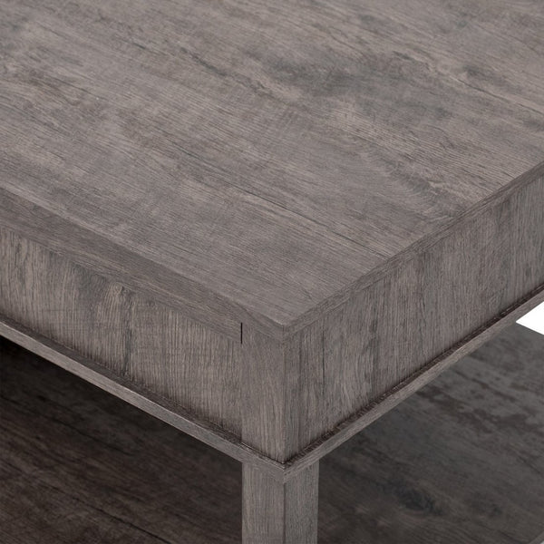 English Elm U-can Lift Top Coffee Table with Hidden Storage Open Shelf and Raised Workstation Surface Antique Brown N724P401355D