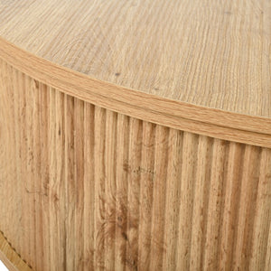 English Elm U-can Round Lift Top Coffee Table Dual Storage Pine Legs Wave Grain Living Room Acacia Wood N724P416053D