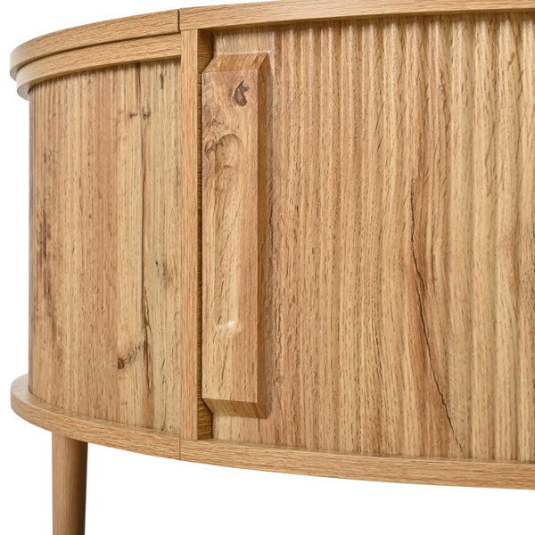 English Elm U-can Round Lift Top Coffee Table Dual Storage Pine Legs Wave Grain Living Room Acacia Wood N724P416053D