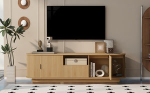 English Elm U-can Wood Grain Tv Stand Fits 70 Inch Televisions with Sliding Hidden Storage Drawers N724P420626W