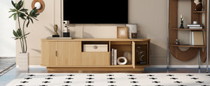 English Elm U-can Wood Grain Tv Stand Fits 70 Inch Televisions with Sliding Hidden Storage Drawers N724P420626W