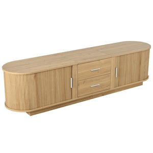 English Elm U-can Wood Grain Tv Stand Fits 70 Inch Televisions with Sliding Hidden Storage Drawers Acacia Wood N724P420639W