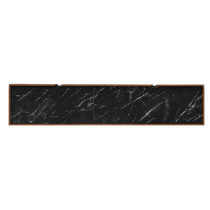 English Elm U-can Wave Front Media Console with Led Lighting and Adjustable Shelves for 75 Inch Tvs Tiger N724P426854D