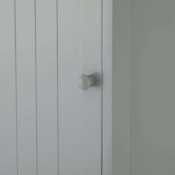 English Elm Grey Triangle Corner Bathroom Cabinet with Adjustable Shelves and Moisture Resistant MDF N725P486408E