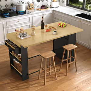 English Elm Bar Cabinet Tall Floor to Ceiling Unit with Wine Rack Glass Holders Open Shelving Bar Table with Drop Leaf N728P511481B