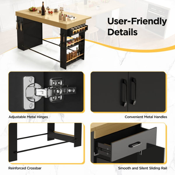 English Elm Bar Cabinet Tall Floor to Ceiling Unit with Wine Rack Glass Holders Open Shelving Bar Table with Drop Leaf N728P511481B