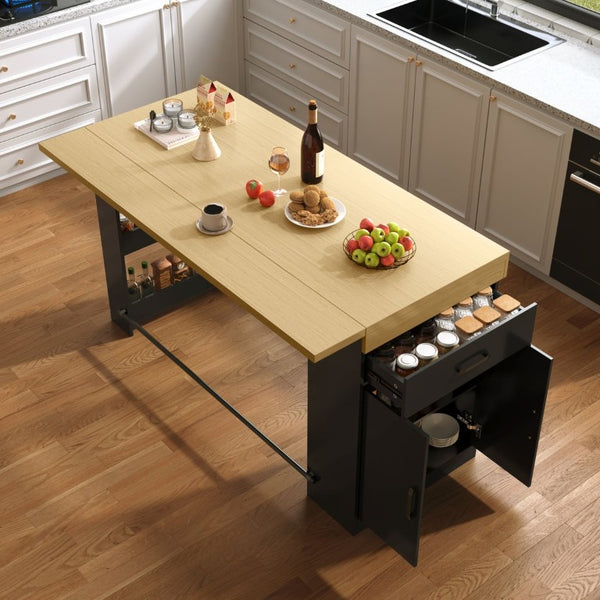English Elm Bar Cabinet Tall Floor to Ceiling Unit with Wine Rack Glass Holders Open Shelving Bar Table with Drop Leaf N728P511481B
