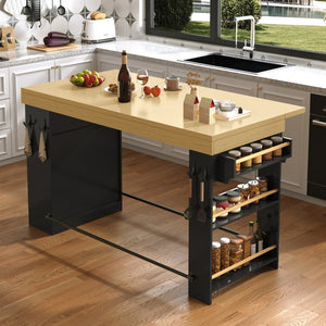 English Elm Bar Cabinet Tall Floor to Ceiling Unit with Wine Rack Glass Holders Open Shelving Bar Table with Drop Leaf N728P511481B