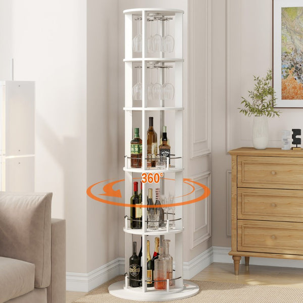 English Elm Bar Cabinet with Fridge Compartment Power Outlet Two Tone Mid Century Modern Storage White 22.1 L x 22.1 W x 73.2 H N728P513727W