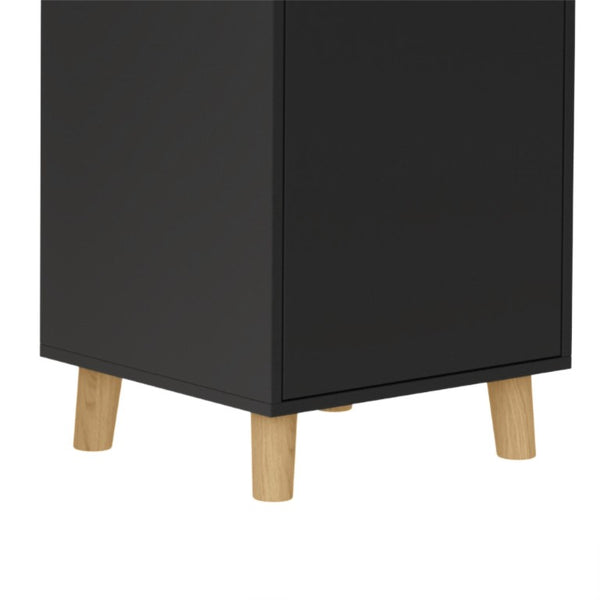 English Elm Bar Cabinet Tall Floor to Ceiling Unit with Wine Rack Glass Holders Open Shelving Bar Cabinet with Storage N728S511476B