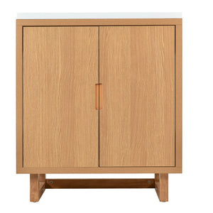 English Elm 48 Inch Wall Mounted Double Bathroom Vanity Set with Ceramic Sinks and Gold Hardware Burly Wood 60.2 inches Solid Wood+MDF N729P000011N