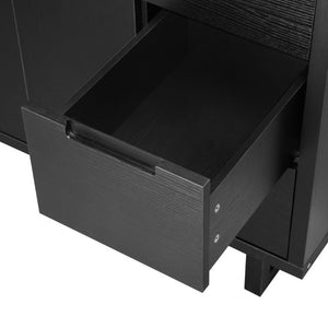 English Elm Video 47 Inch Freestanding Bathroom Vanity Six Drawer MDF Cabinet with SMC Resin Sink Top N729P000021B