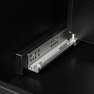 English Elm Video 47 Inch Freestanding Bathroom Vanity Six Drawer MDF Cabinet with SMC Resin Sink Top N729P000021B