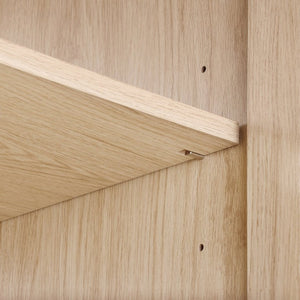 English Elm Viedo]59 Inch Freestanding Double Sink Vanity Wood Grain MDF with Soft Close Storage N729P000035N