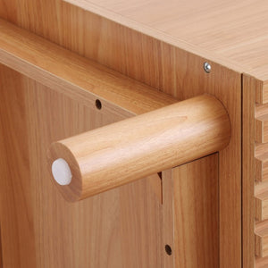 English Elm Video]47.2-Inch Bathroom Vanity SMC Resin Sink Rubberwood Legs Soft-Close Modern N729P000036N