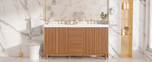 English Elm Viedo]59-Inch Freestanding Double Sink Vanity with Rubberwood Legs and Soft Close Doors Let Me Count: = 13, Then Space, = 12, = 6, = 4, = 6, = 4, = 10, = 4, and = 3, Wood 59 inches N729P000037N