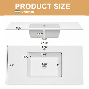 English Elm Viedo]59-Inch Freestanding Double Sink Vanity with Rubberwood Legs and Soft Close Doors Let Me Count: = 13, Then Space, = 12, = 6, = 4, = 6, = 4, = 10, = 4, and = 3, Natural 47.56 inches N729P000038N