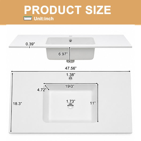 English Elm Viedo]59-Inch Freestanding Double Sink Vanity with Rubberwood Legs and Soft Close Doors Let Me Count: = 13, Then Space, = 12, = 6, = 4, = 6, = 4, = 10, = 4, and = 3, Natural 47.56 inches N729P000038N
