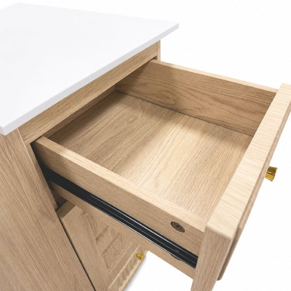 English Elm Viedo]59-Inch Freestanding Double Sink Vanity with Rubberwood Legs and Soft Close Doors Let Me Count: = 13, Then Space, = 12, = 6, = 4, = 6, = 4, = 10, = 4, and = 3, Natural 47.56 inches N729P000038N