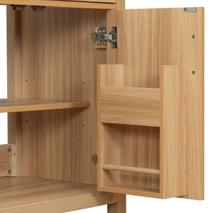English Elm 30 Inch Acacia Wood Bathroom Vanity with Soft Close Doors Flip Drawer and Adjustable Shelf N729P338550N