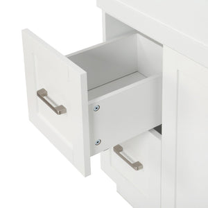 English Elm [video]30-inch Freestanding Bathroom Vanity White Mdf Soft Close Resin Sink Included N729P396834K