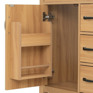 English Elm 24 Inch Freestanding Bathroom Vanity with Ceramic Sink Soft Close Storage Cabinet N729P488577N