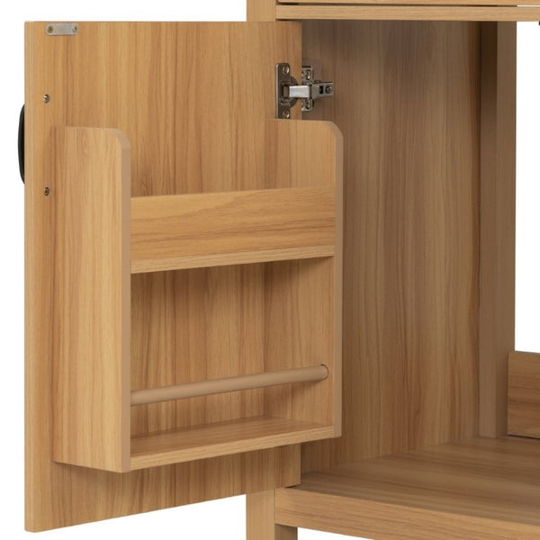 English Elm 30 Inch Modern Bathroom Vanity with Ceramic Sink Soft Close Drawers Matte Hardware N729P488578N