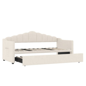 English Elm N733s285118a,box2 Upholstered Twin Daybed with Trundle Charging Port and Side Storage N733P285119A