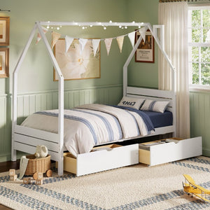 English Elm Twin Montessori Floor Bed Upholstered Platform with Wraparound Padded Rails Low Profile White Wood N733P430735K