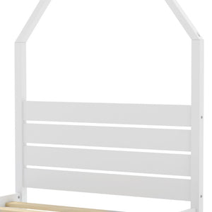 English Elm Twin Montessori Floor Bed Upholstered Platform with Wraparound Padded Rails Low Profile White Wood N733P430735K