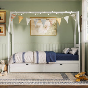 English Elm Twin Montessori Floor Bed Upholstered Platform with Wraparound Padded Rails Low Profile White Wood N733P430735K