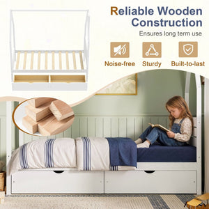 English Elm Twin Montessori Floor Bed Upholstered Platform with Wraparound Padded Rails Low Profile White Wood N733P430735K