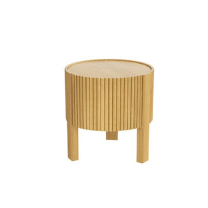 English Elm Living Room Nesting Table Set Solid Rubber Wood Soft Close Storage Natural Finish N735P369883N