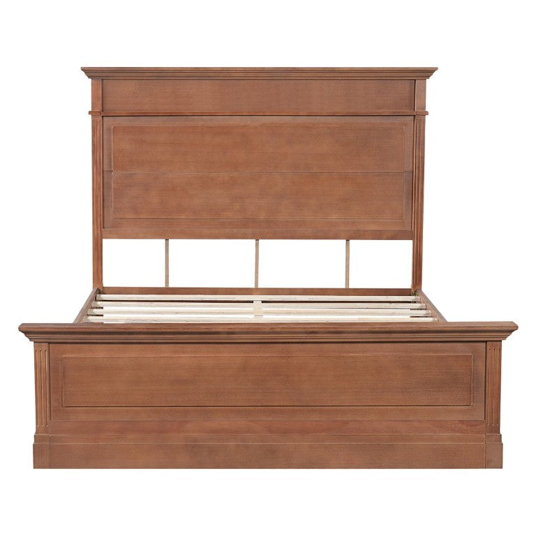 English Elm N736p432022d-Single Farmhouse Panel Bed Tall Headboard Solid Wood Frame Bedroom Focal Point N736P432022D